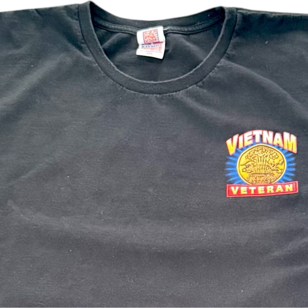 Bayside Vietnam Veteran T Shirt 2XL USA Made‎ Single Stitch Graphic Military VTG